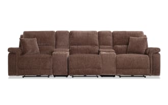 Renegade Brown 130'' Power Reclining Sofa with USB Port