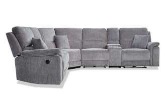 Renegade Gray 125'' Power Reclining 6 Piece Sectional with USB Port