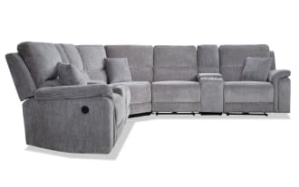 Renegade Gray 145'' Power Reclining 7 Piece Sectional with USB Port