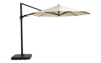 Dream 10' Beige  Aluminum LED Outdoor Cantilever Umbrella