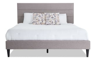 Lowell Full Latte Upholstered Platform Bed