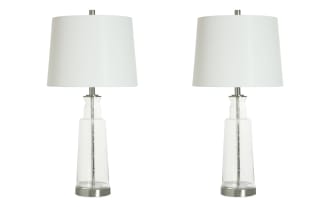 Anders Clear Seeded Glass Table Lamp (Set of 2)