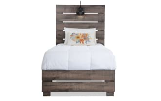 Foundry Twin Brown Storage Platform Bed