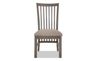 Artisan Beige & Gray Slat Back Upholstered Dining Chair