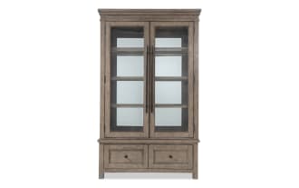 Artisan 2 Piece Gray China Cabinet