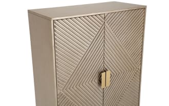 Brigitte Champagne 2 Door Bar Cabinet