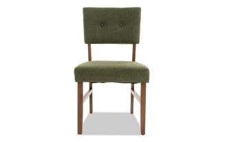 Bettie Walnut & Avocado Panel Back Upholstered Dining Chair