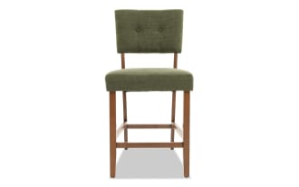 Bettie Walnut & Avocado Upholstered Counter Height Stool