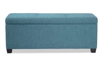 Bettie Teal Storage Bench & Ottoman Set