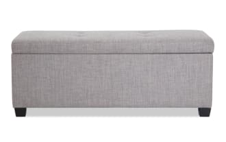 Bettie Gray Storage Bench & Ottoman Set