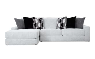 Mason White 123'' 2 Piece Left Arm Facing Chaise Sectional