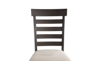 Sonoma Espresso & Beige Ladder Back Upholstered Dining Chair