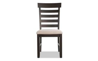 Sonoma Espresso & Beige Ladder Back Upholstered Dining Chair