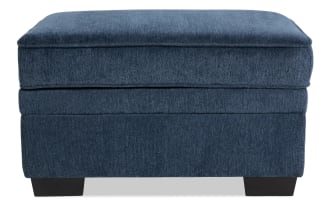 Homeworks Navy Storage Ottoman