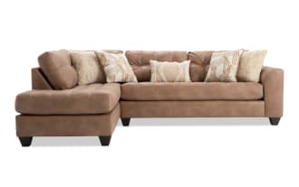 Sierra Cognac 118'' 2 Piece Left Arm Facing Chaise Sectional