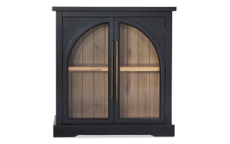 Black 2 Door Arch Cabinet
