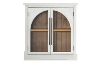 White 2 Door Arch Cabinet 