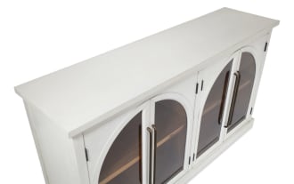 White 4 Door Arch Cabinet