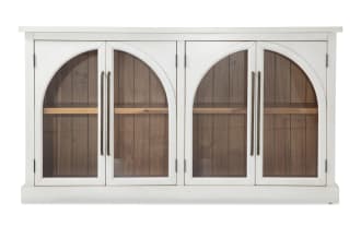 White 4 Door Arch Cabinet