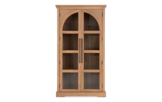 Natural 2 Door Tall Arch Cabinet