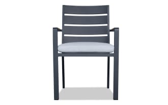 Laguna Gray Aluminum Outdoor Dining Side Chair