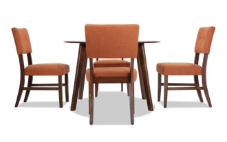 Bettie 5 Piece Upholstered Round Extendable Dining Set