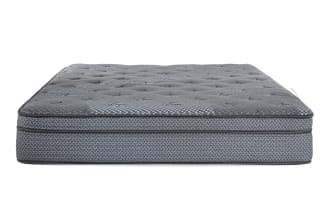 Synergy 11'' Twin XL Plush Boxed Mattress in gray with quilted top, gel memory foam lumbar layer, and individually wrapped coil support for plush comfort.