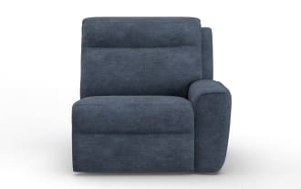 Bolt Navy Right Arm Facing Power Recliner with Power Headrest