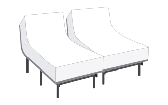 Power Bob Essential Base with Treasure 11.5'' Split King Cushion Firm Mattress