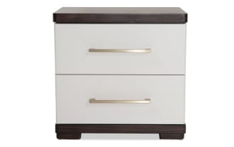 Contempo Ivory & Espresso 2 Drawer Nightstand