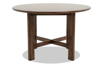 Mango Brown Solid Wood Round Dining Table
