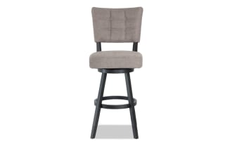 Tucker Charcoal Upholstered Adjustable Height Swivel Stool