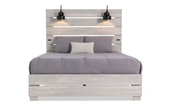 Foundry Queen White Panel Bed