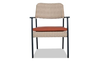 Terracotta Rattan Outdoor Stacking Chair