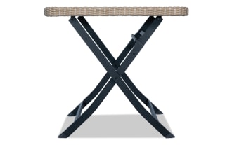Black Rattan Outdoor Folding Table