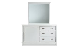 Chadwick White 3 Drawer Dresser & Mirror