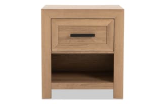 Calvin Light Brown Nightstand with Drawer
