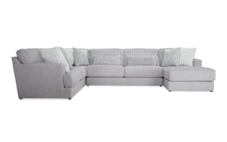 Sofia Gray 159'' 4 Piece Right Arm Facing Chaise Sectional