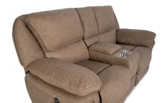 Rio Brown 80'' Power Reclining Console Loveseat