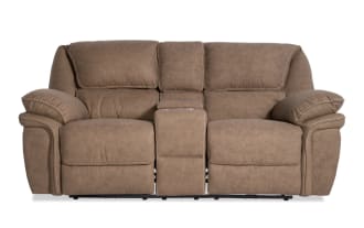 Rio Brown 80'' Power Reclining Console Loveseat