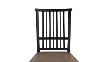 Modern Farmhouse Black & Oak Slat Back Dining Chair