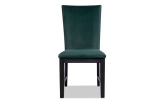 Cosmopolitan Espresso & Emerald Solid Back Upholstered Dining Chair
