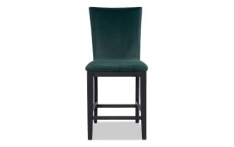 Cosmopolitan Emerald Solid Back Counter Height Stool