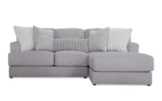 Sofia Gray 98'' 2 Piece Right Arm Facing Chaise Sectional