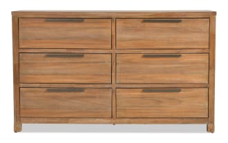 Canyon Light Oak 6 Drawer Dresser