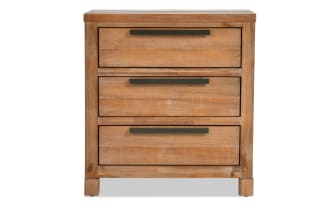 Canyon Light Oak 3 Drawer Nightstand
