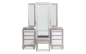 Glamour Gray 8 Drawer Vanity Set