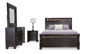 Regency 4 Piece Queen Cherry Storage Platform Bedroom Set