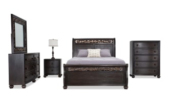 Regency 5 Piece Queen Cherry Storage Platform Bedroom Set