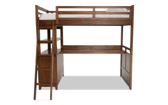 Chadwick Twin Brown Loft Bed with Desk